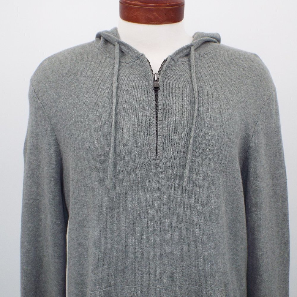 Express 1/4 Zip Hooded Sweater With Front Pocket